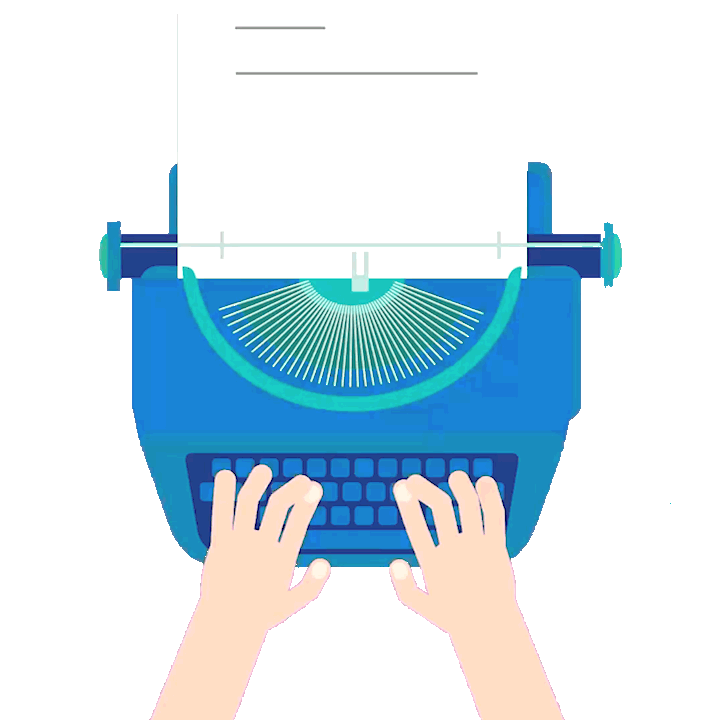 Hands typing