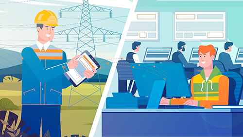 people working in industrial setting